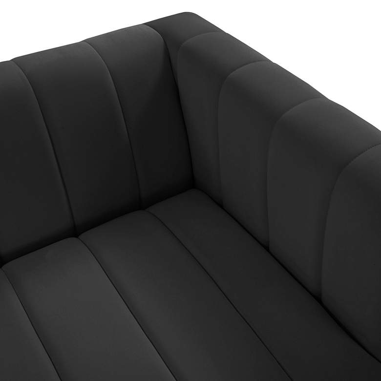 Image 3 Norah 90 inch Wide Black Velvet Sofa more views