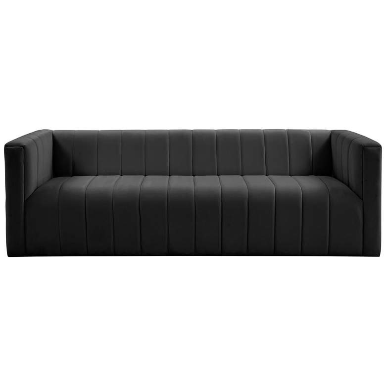 Image 4 Norah 90 inch Wide Black Velvet Sofa more views