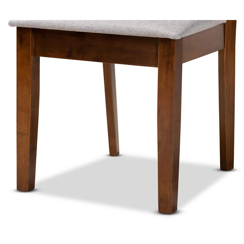Image 6 Norah Walnut Brown Wood 7-Piece Dining Table and Chair Set more views