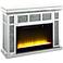 Noralie 39"W Mirrored Faux Diamond LED Electric Fireplace
