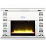 4_Noralie 47" Wide Mirrored Cubic LED Electric Fireplace more views