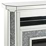2_Noralie 51"W Mirrored Faux Diamond LED Electric Fireplace more views