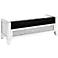 Noralie Black Faux leather Tufted Bench