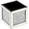 Noralie Black Faux Leather Tufted Ottoman