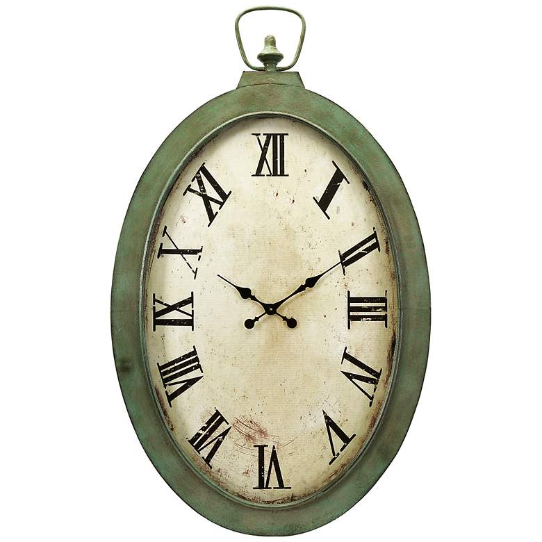 Image 1 Noran Oversized 41 inch High Oval Wall Clock