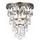 Nordic 1 Lt Antique Silver Flush Mount Clear