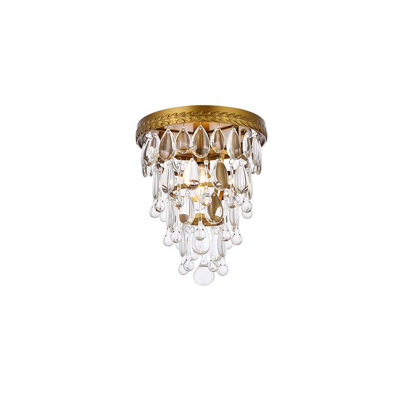 Image 3 Nordic 1 Lt Brass Flush Mount more views