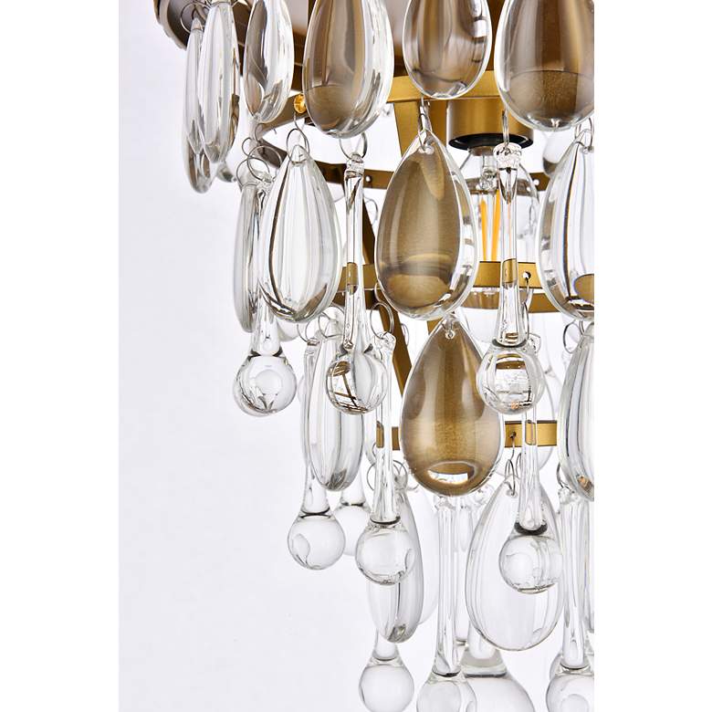 Image 6 Nordic 1 Lt Brass Flush Mount more views