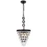 3_Nordic 13" Wide Black Crystal 3-Light Pendant