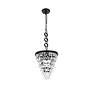 Nordic 13" Wide Black Crystal 3-Light Pendant in scene