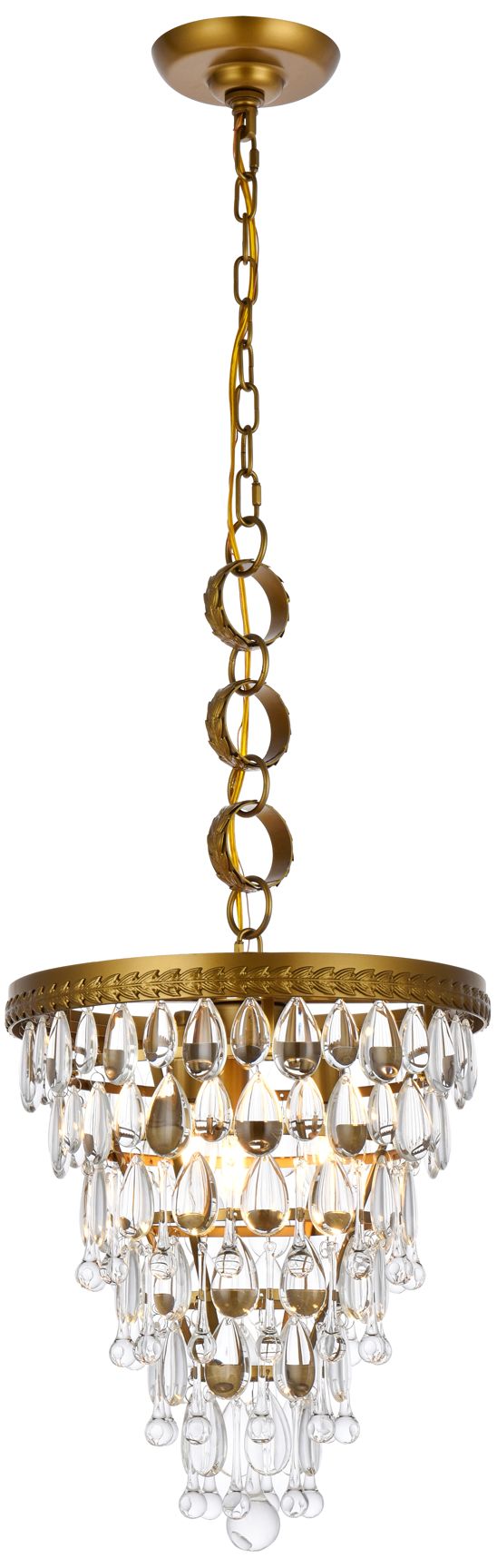Nordic 13" Wide Brass 3-Light Pendant