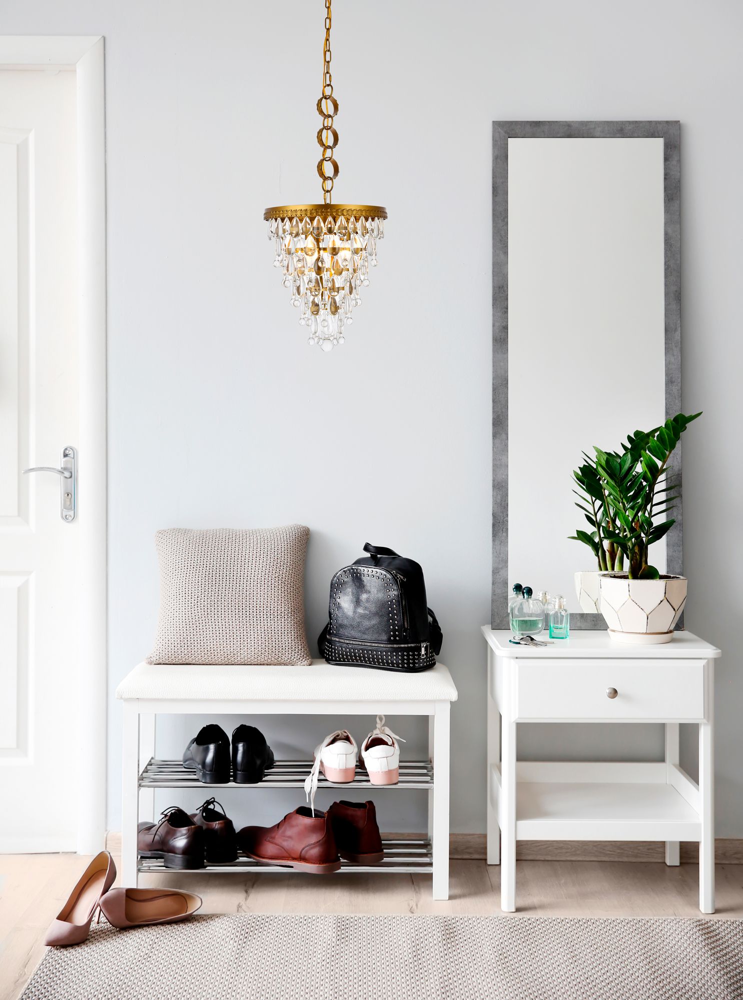 Image 3 Nordic 13" Wide Brass 3-Light Pendant more views