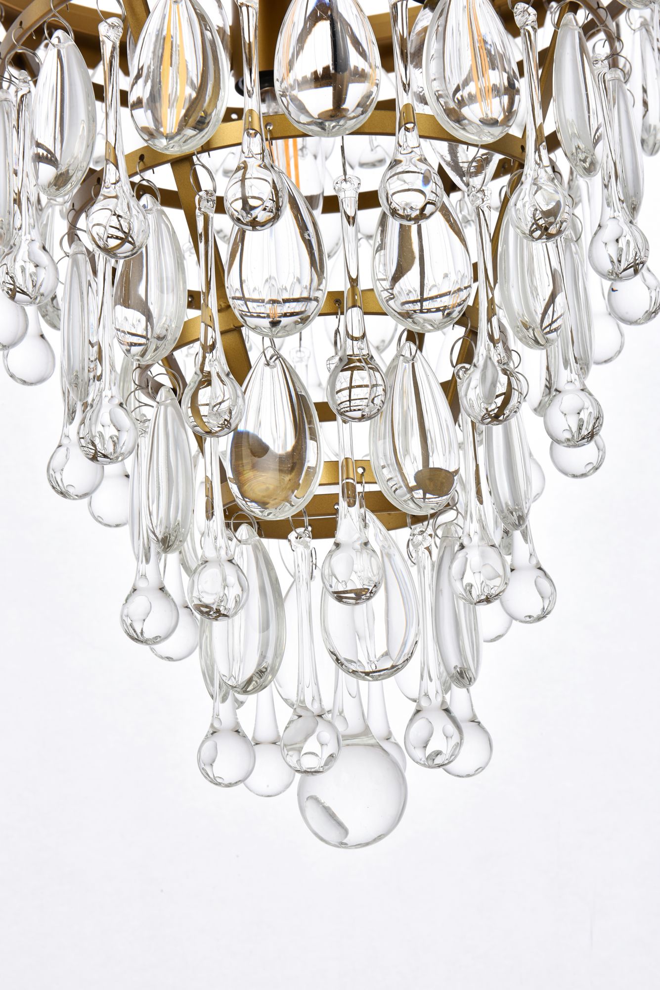 Image 5 Nordic 13" Wide Brass 3-Light Pendant more views