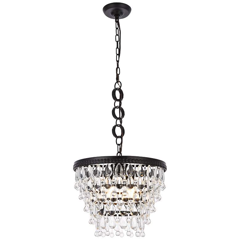 Image 1 Nordic 16" Wide Black and Clear Glass Pendant Light