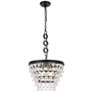 1_Nordic 16" Wide Black and Clear Glass Pendant Light