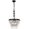 Nordic 16" Wide Black and Clear Glass Pendant Light