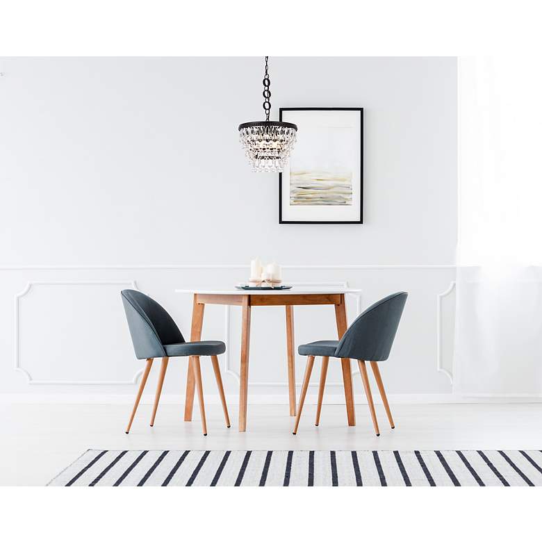 Image 2 Nordic 16" Wide Black and Clear Glass Pendant Light more views