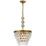1_Nordic 16" Wide Brass and Clear Glass Pendant Light