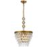 Nordic 16" Wide Brass and Clear Glass Pendant Light