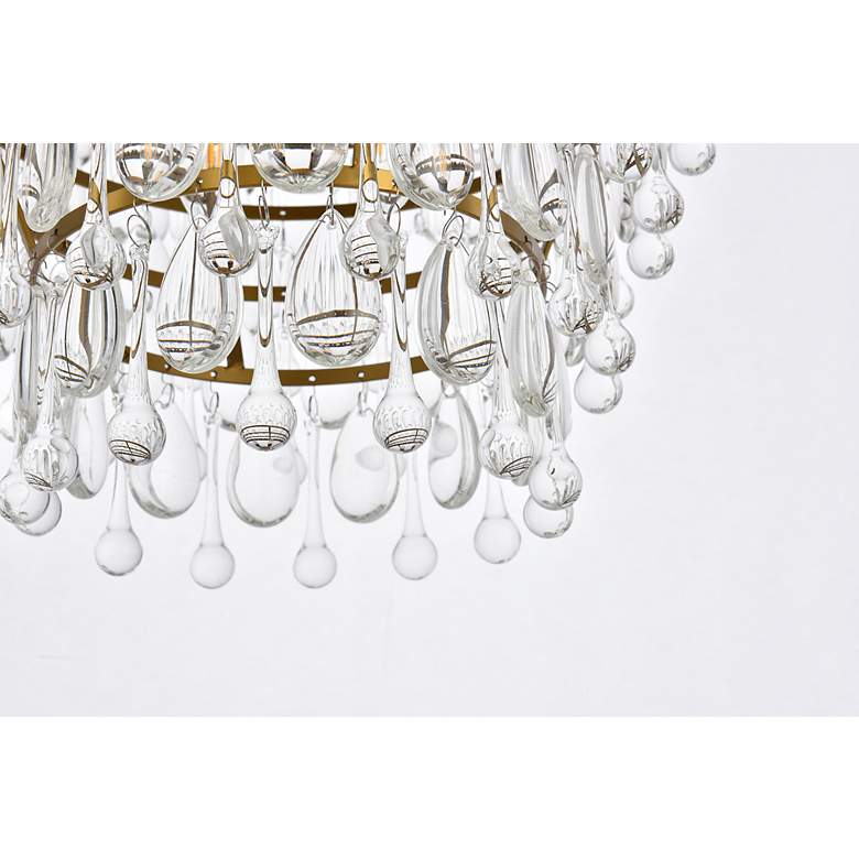 Image 4 Nordic 16" Wide Brass and Clear Glass Pendant Light more views