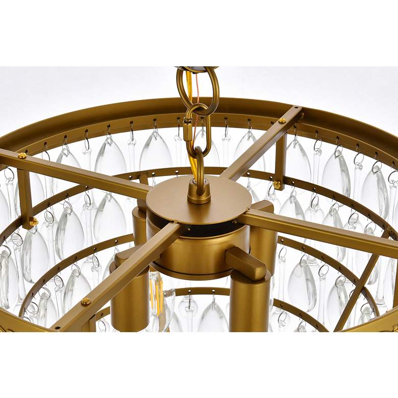 Image 5 Nordic 16" Wide Brass and Clear Glass Pendant Light more views