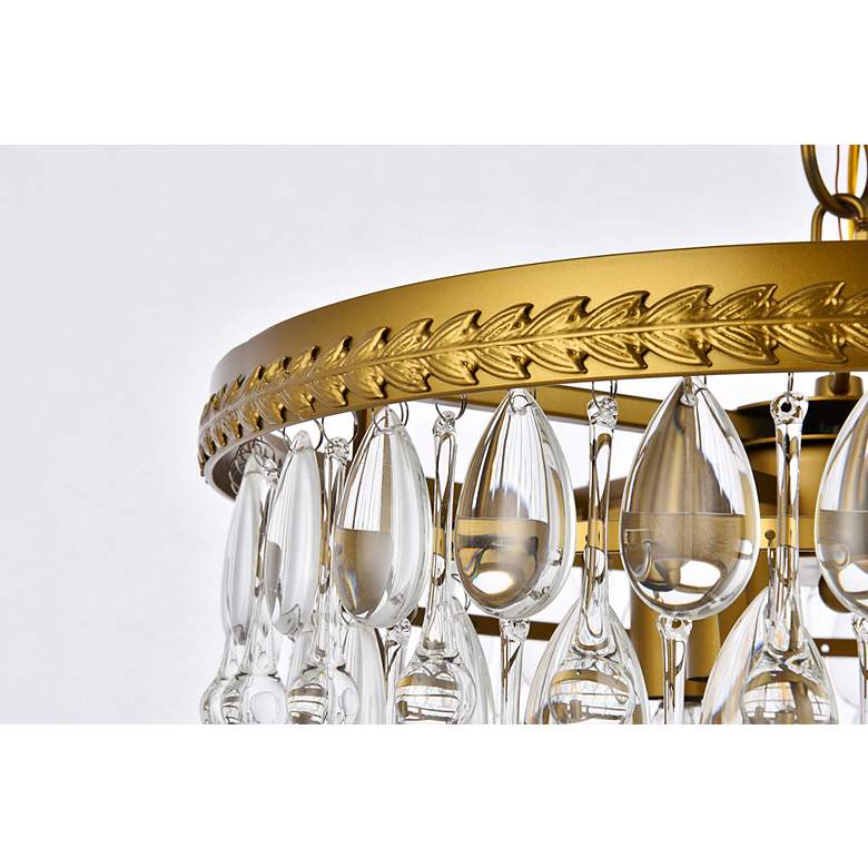 Image 6 Nordic 16" Wide Brass and Clear Glass Pendant Light more views