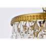 6_Nordic 16" Wide Brass and Clear Glass Pendant Light more views