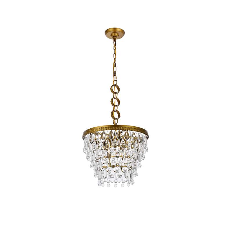Image 7 Nordic 16" Wide Brass and Clear Glass Pendant Light more views