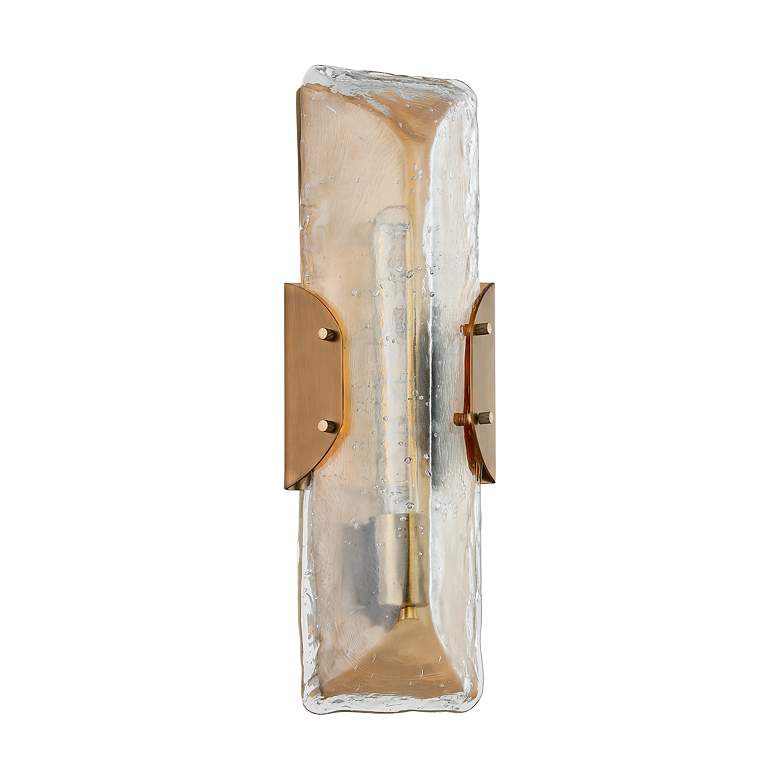 Image 2 Nordic 17 1/2" High Patina Brass Wall Sconce