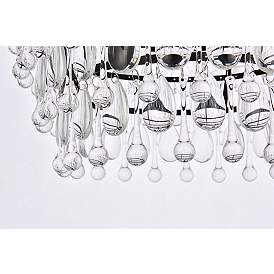 Image5 of Nordic 19" Wide Black and Clear Crystal 5-Light Pendant more views
