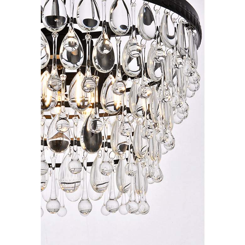 Image 7 Nordic 19" Wide Black and Clear Crystal 5-Light Pendant more views