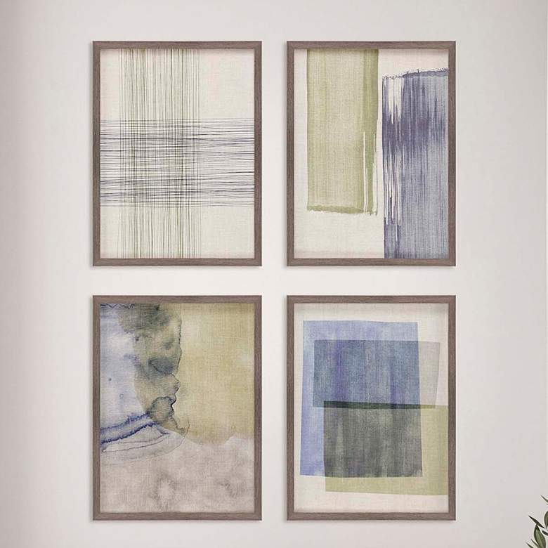 Image 1 Nordic 26 inchH 4-Piece Shadow Box Giclee Framed Wall Art Set