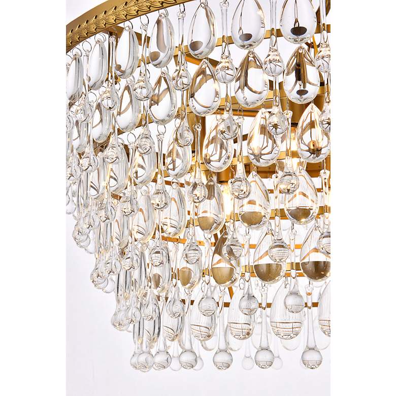 Image 6 Nordic 28" Wide Brass and Clear Crystal Chandelier more views