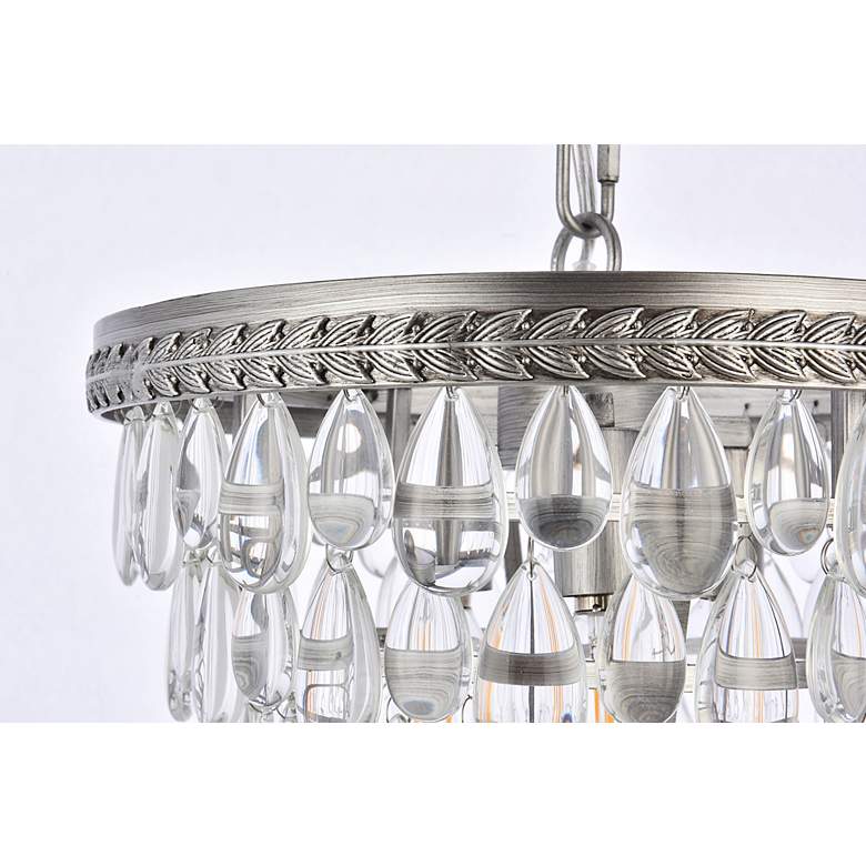Image 5 Nordic 3 Lt Antique Silver Pendant Clear more views