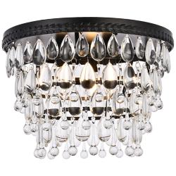 Nordic 3 Lts Black Flush Mount