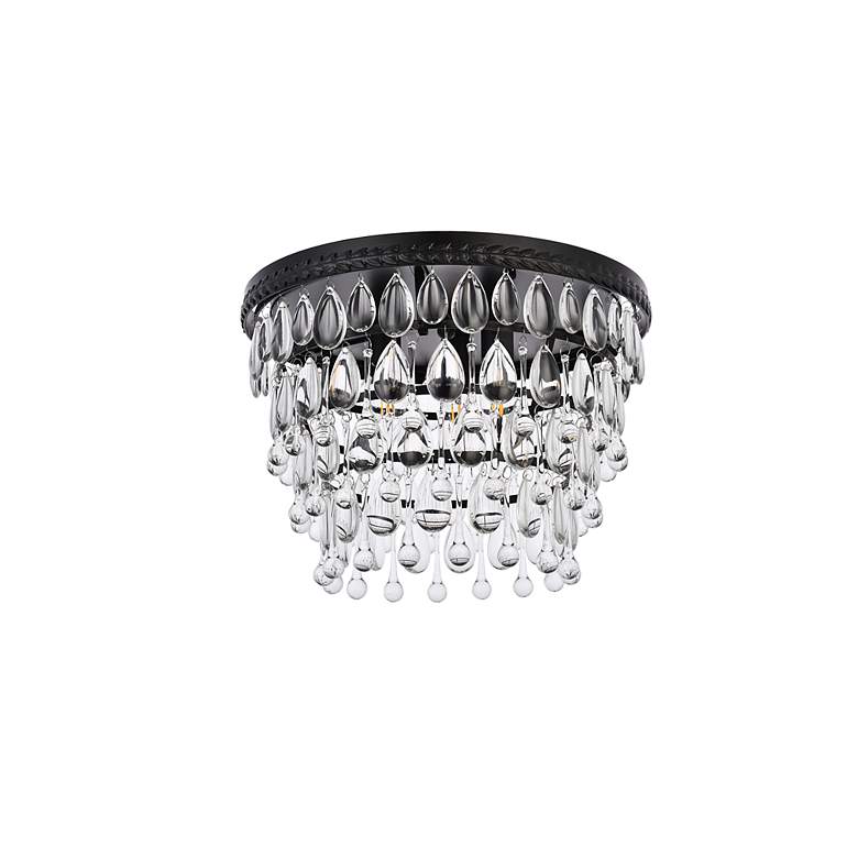 Image 7 Nordic 3 Lts Black Flush Mount more views