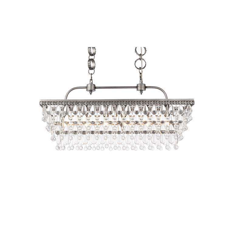 Image 4 Nordic 32" Rectangle Pendant In Antique Silver more views