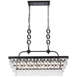 Nordic 32" Rectangle Pendant In Black