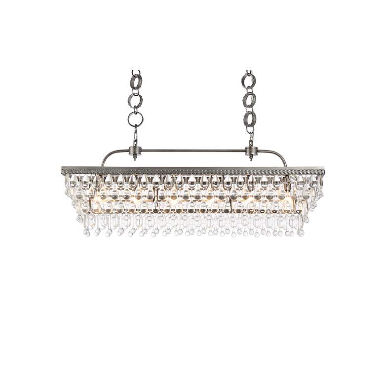 Image 3 Nordic 40" Rectangle Pendant In Antique Silver more views