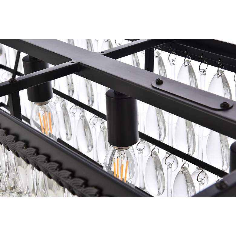 Image 5 Nordic 40" Wide Black Iron Clear Glass 6-Light Pendant more views