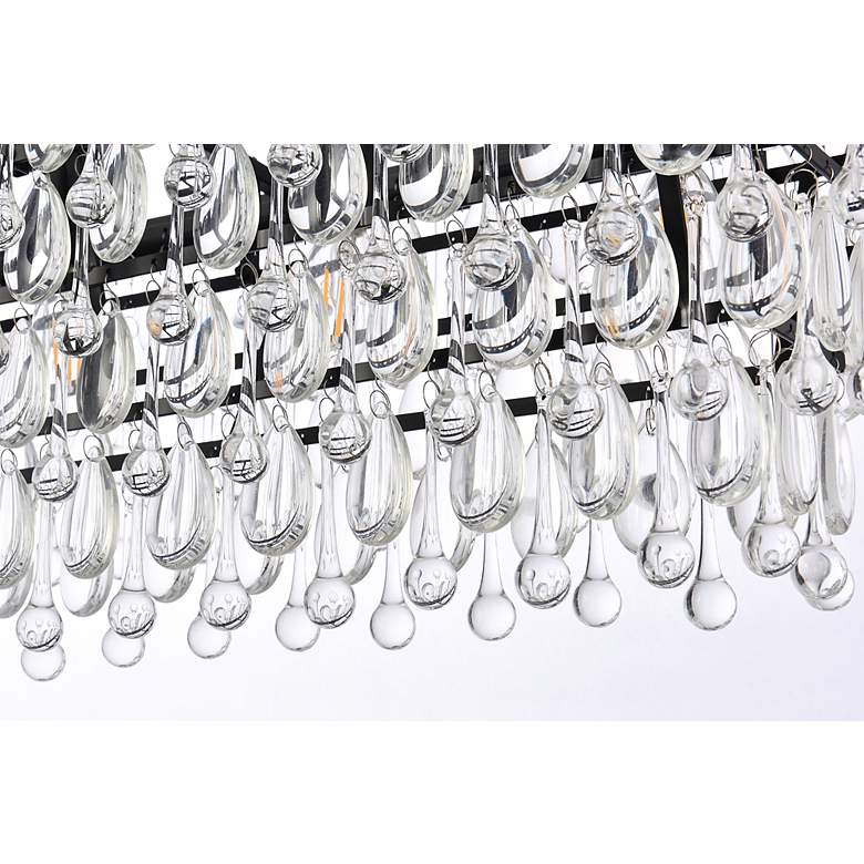 Image 6 Nordic 40" Wide Black Iron Clear Glass 6-Light Pendant more views