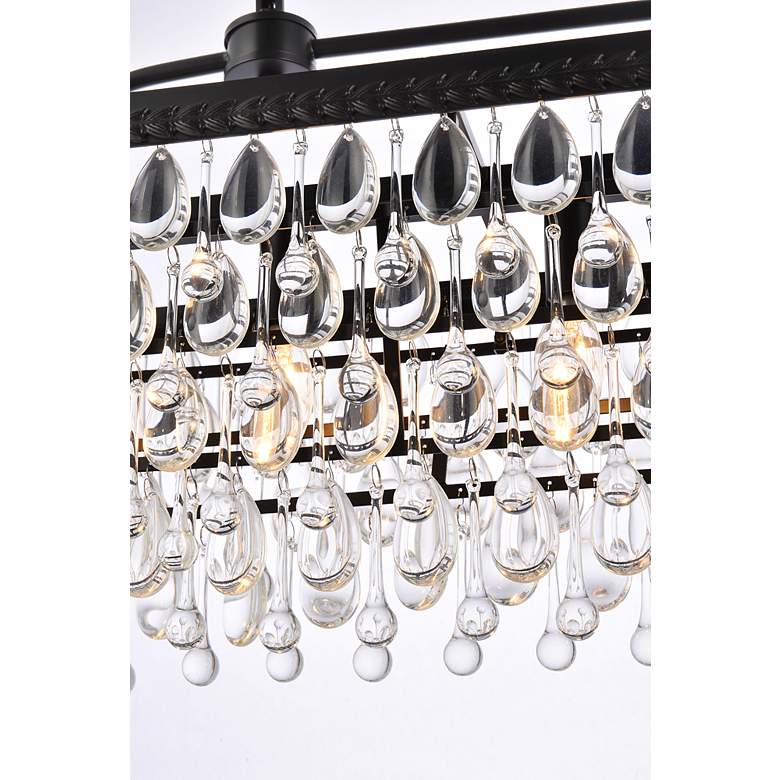Image 7 Nordic 40" Wide Black Iron Clear Glass 6-Light Pendant more views