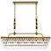 Nordic 40" Wide Brass and Clear Glass 6-Light Linear Pendant
