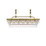 4_Nordic 40" Wide Brass and Clear Glass 6-Light Linear Pendant more views