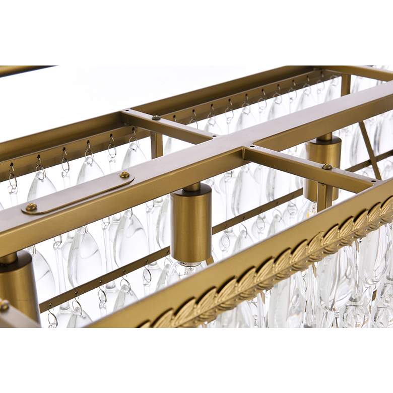 Image 6 Nordic 40" Wide Brass and Clear Glass 6-Light Linear Pendant more views