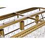 6_Nordic 40" Wide Brass and Clear Glass 6-Light Linear Pendant more views