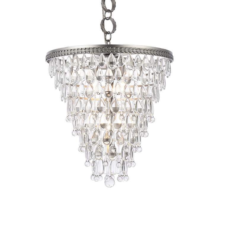 Image 3 Nordic 5 Lt Antique Silver Pendant Clear more views
