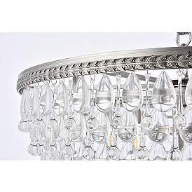 Image5 of Nordic 6 Lt Antique Silver Chandelier Clear more views
