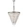 Nordic 7 Lt Antique Silver Chandelier Clear
