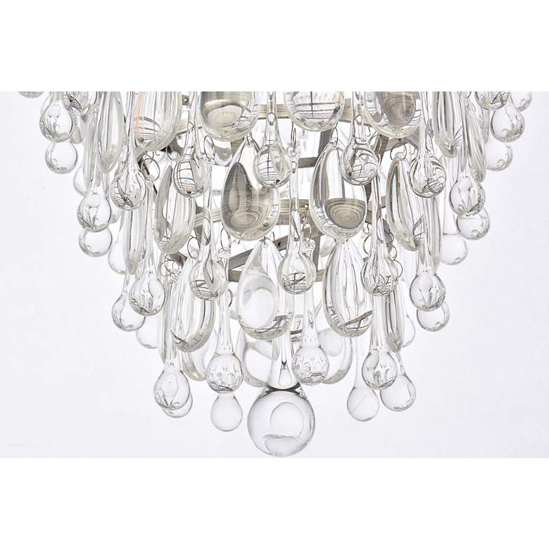Image 5 Nordic 7 Lt Antique Silver Chandelier Clear more views